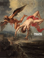 In Greek mythology, Icarus, with feathered wings attached with wax, flew too close to the sun, fell into the sea and drowned.